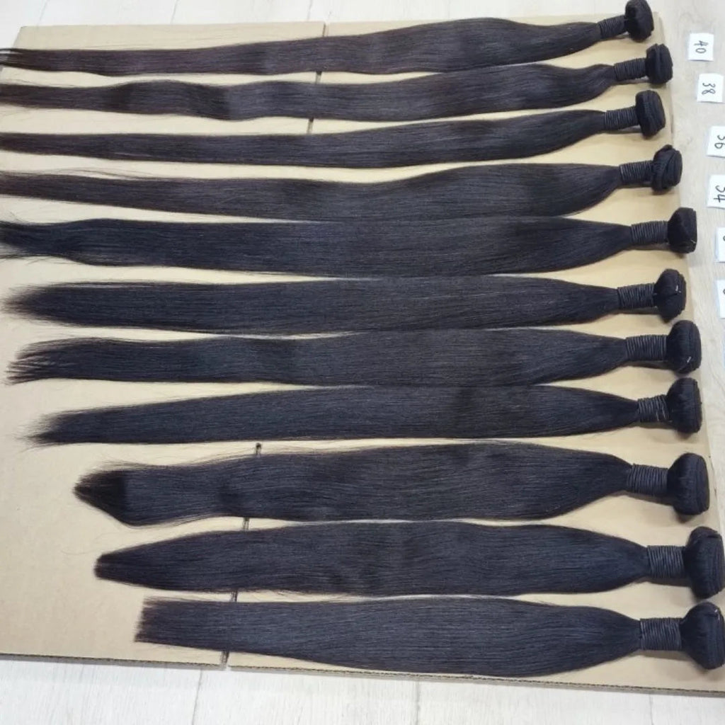 Straight Brazilian Human Hair Bundles – 10-40 Inch Weave Extensions