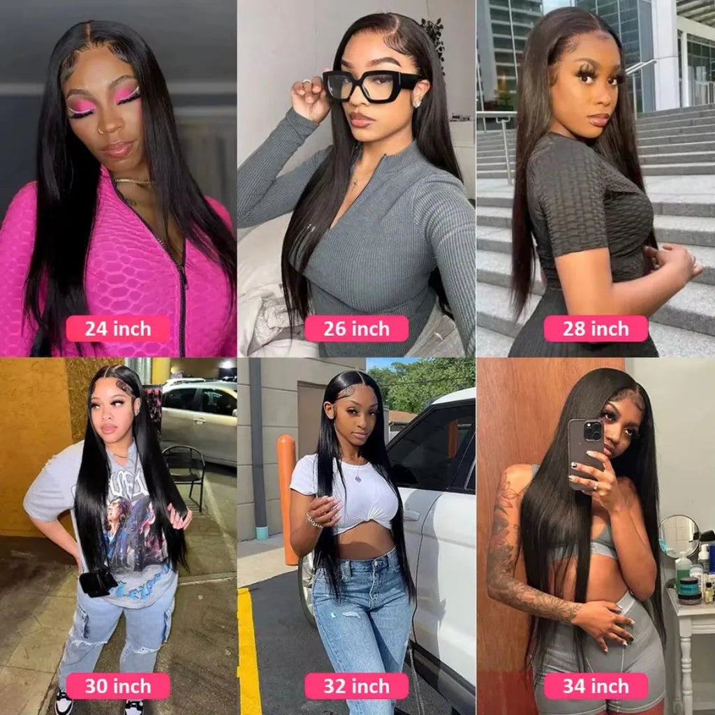 Straight Brazilian Virgin Human Hair Bundles – 3 Pieces, 10-40 Inches