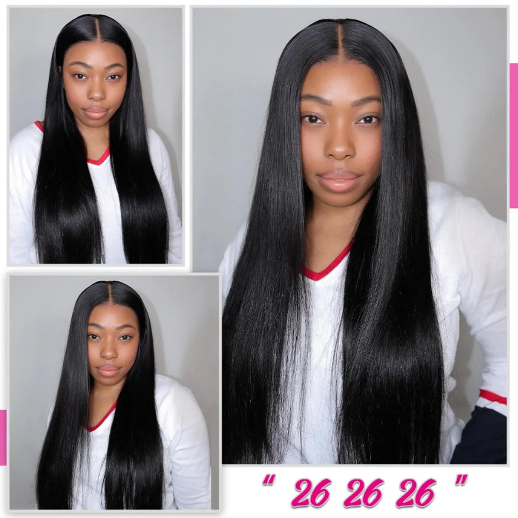 Straight Brazilian Human Hair Bundles – 10-40 Inch Weave Extensions