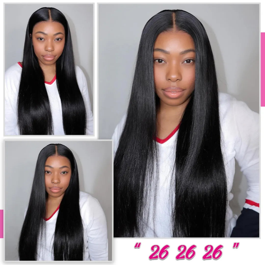 Straight Brazilian Human Hair Bundles – 10-40 Inch Weave Extensions