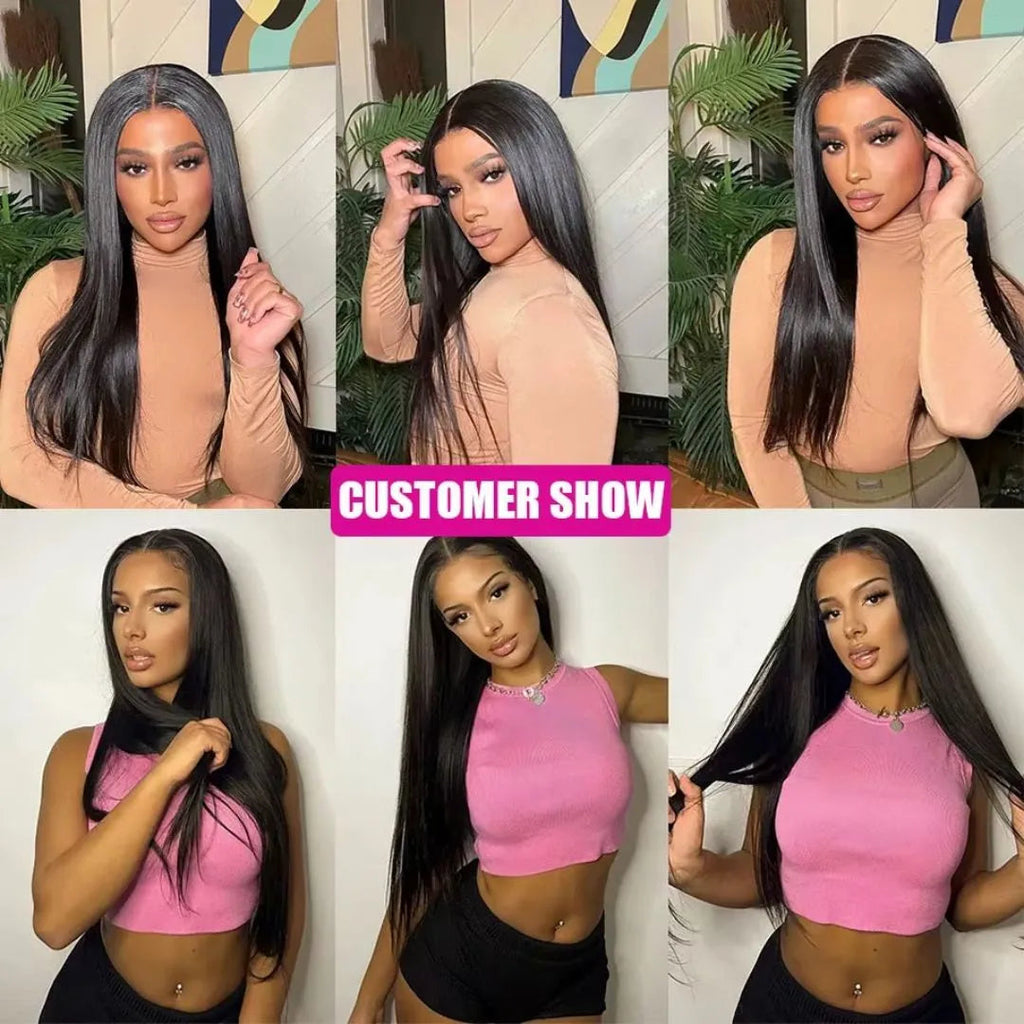 Straight Brazilian Virgin Human Hair Bundles – 3 Pieces, 10-40 Inches