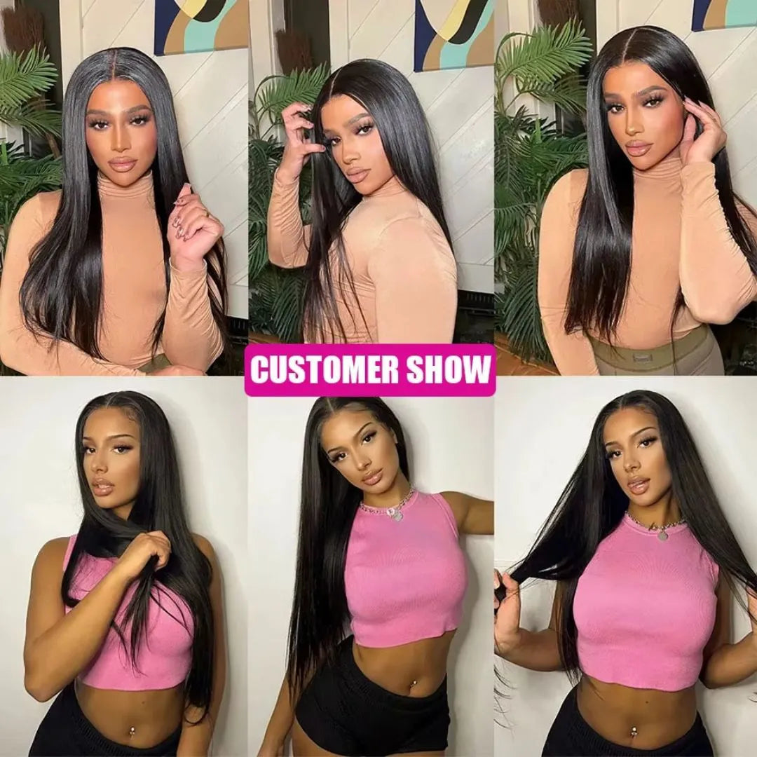 Straight Brazilian Virgin Human Hair Bundles – 3 Pieces, 10-40 Inches