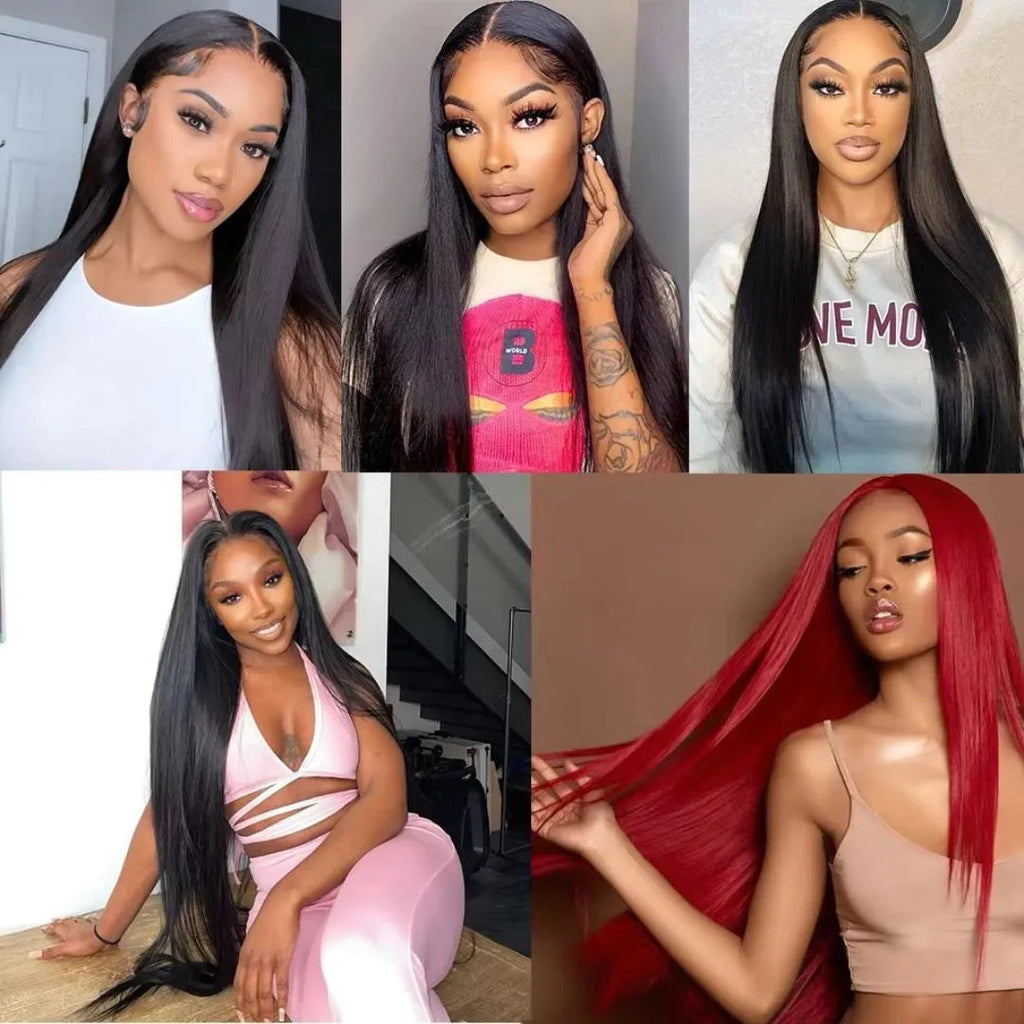 Straight Brazilian Virgin Human Hair Bundles – 3 Pieces, 10-40 Inches