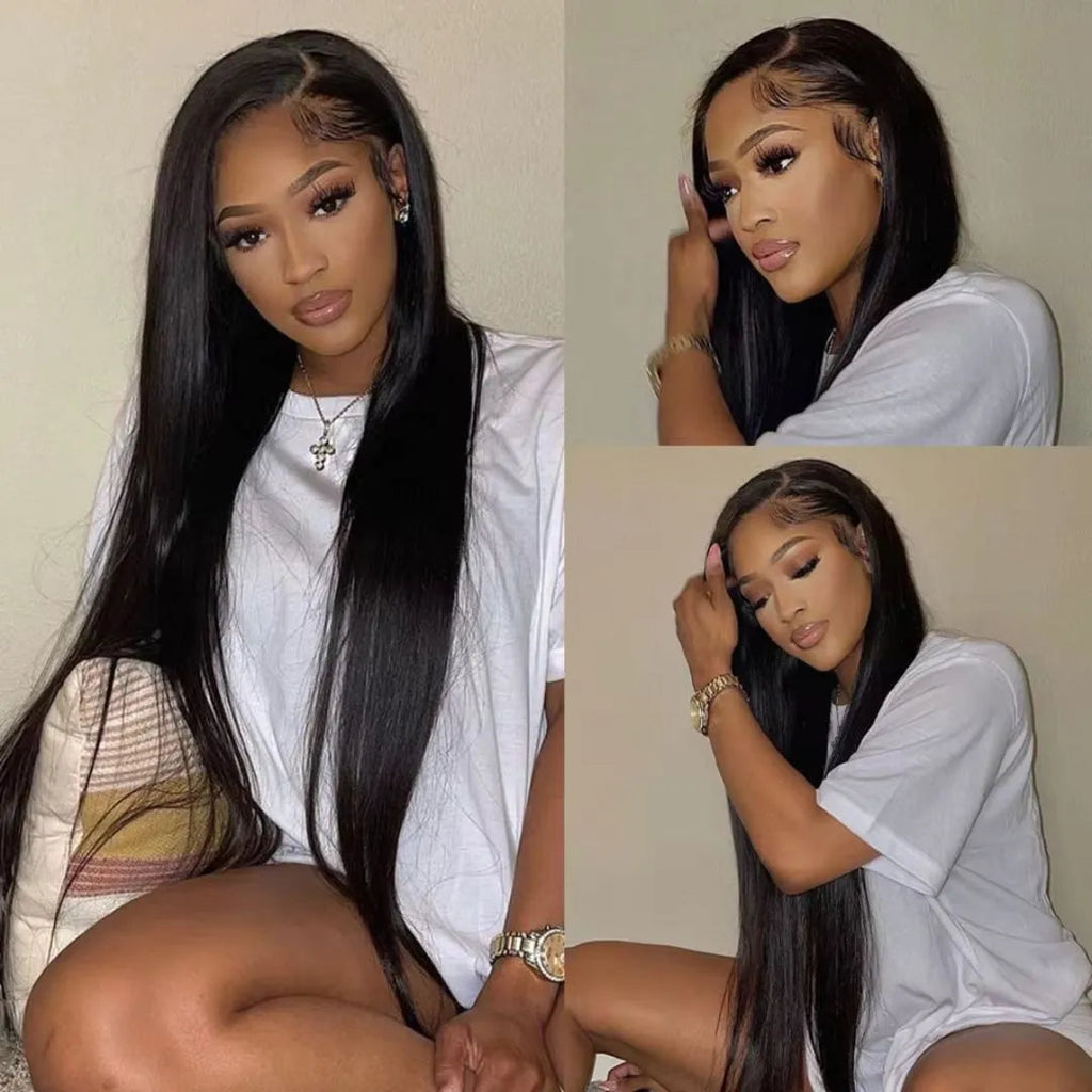 Straight Brazilian Virgin Human Hair Bundles – 3 Pieces, 10-40 Inches