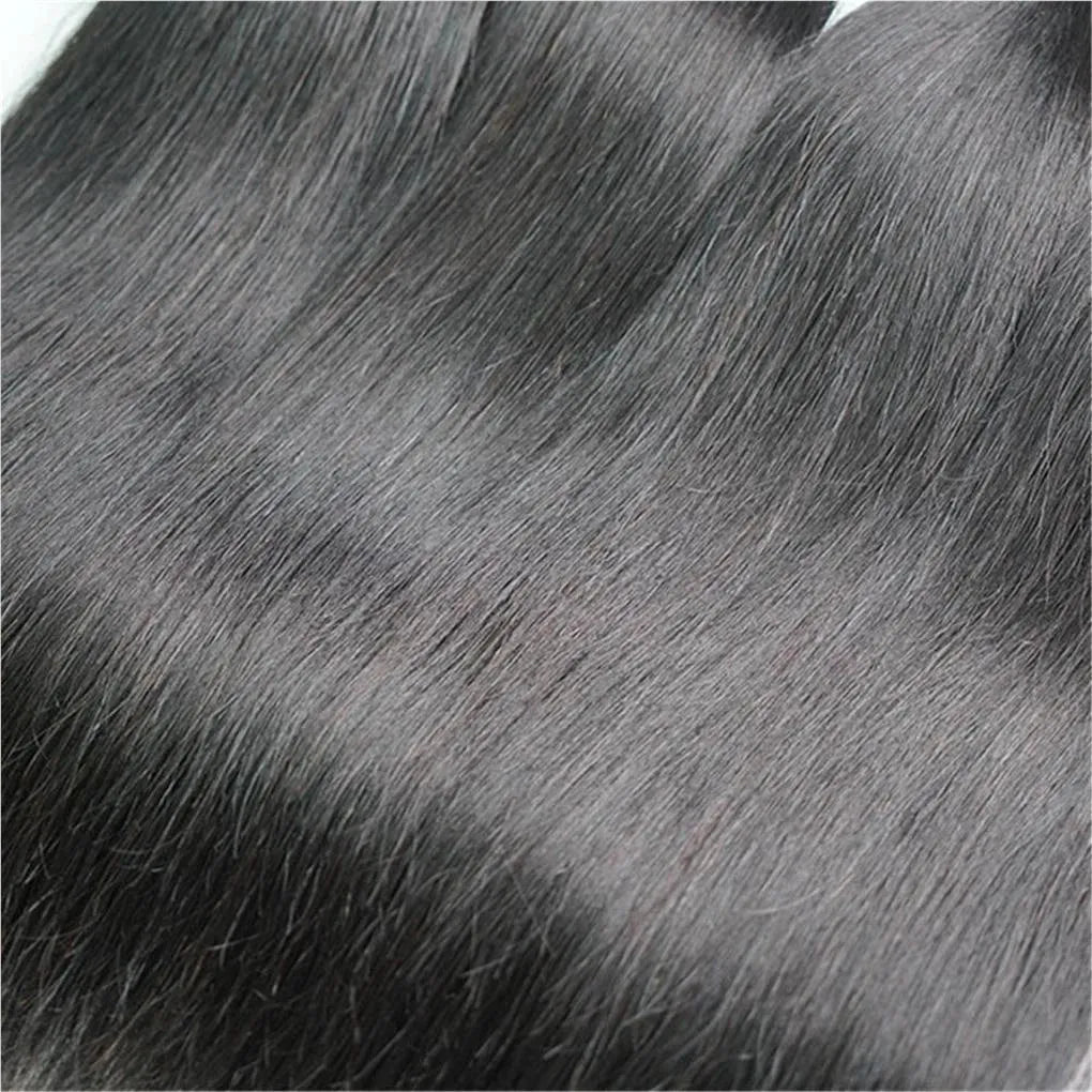 Straight Brazilian Virgin Human Hair Bundles – 3 Pieces, 10-40 Inches
