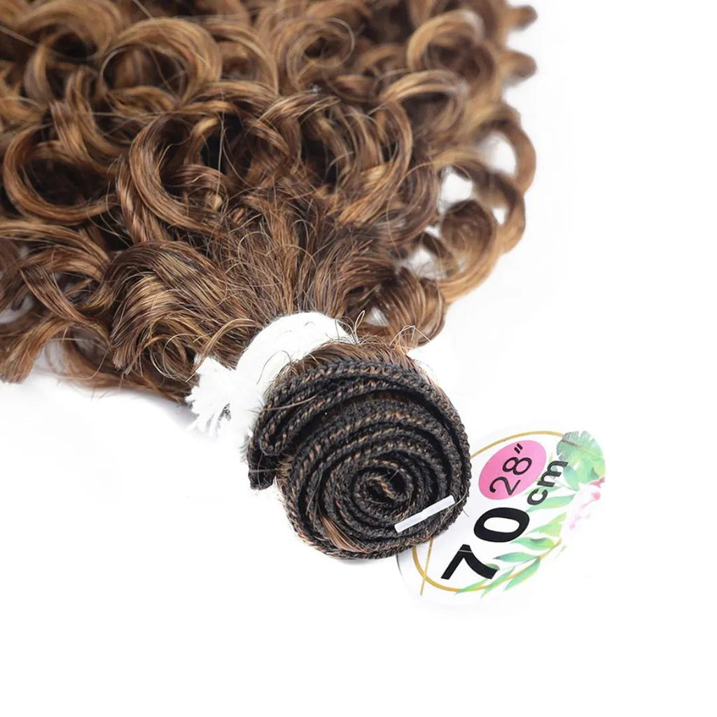Synthetic Jerry Curl Hair Extensions – Kinky Curly, Heat-Resistant, 26-28 Inch