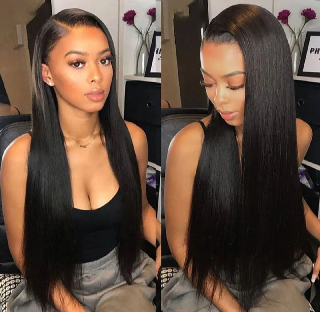 Straight Brazilian Virgin Human Hair Bundles – 3 Pieces, 10-40 Inches