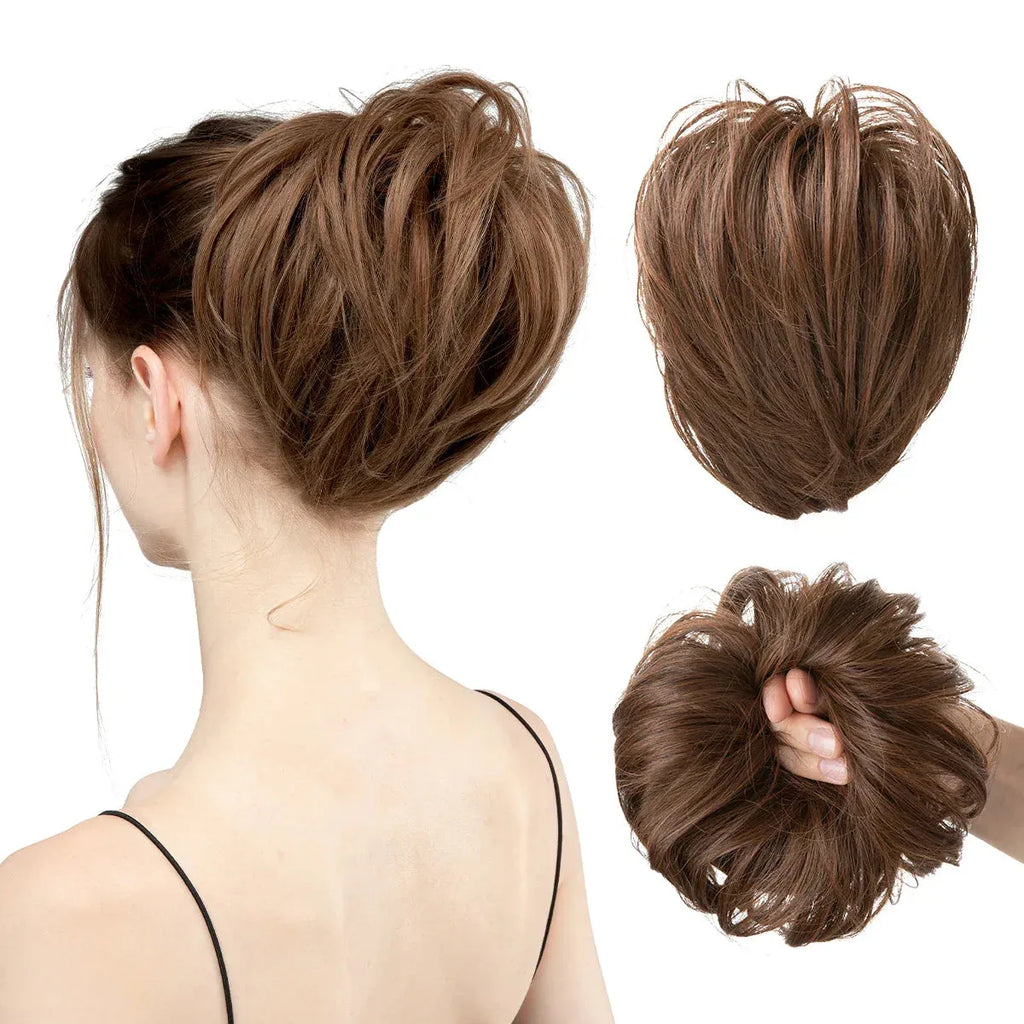Curly Hair Bun Scrunchie – Instant Volume &amp; Effortless Style