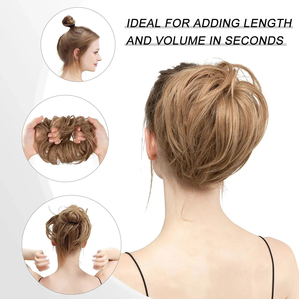 Curly Hair Bun Scrunchie – Instant Volume &amp; Effortless Style