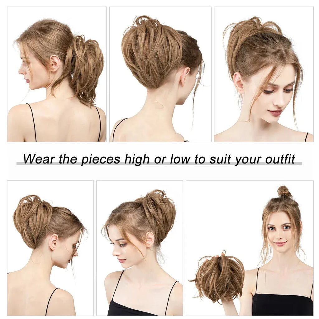 Curly Hair Bun Scrunchie – Instant Volume &amp; Effortless Style