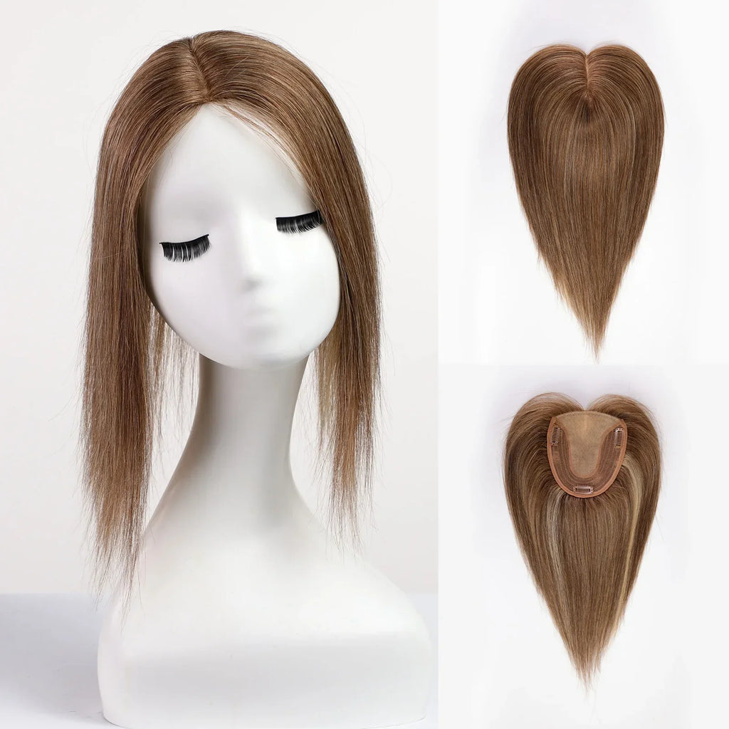 Silk Base Remy Human Hair Toppers – 12 Inches