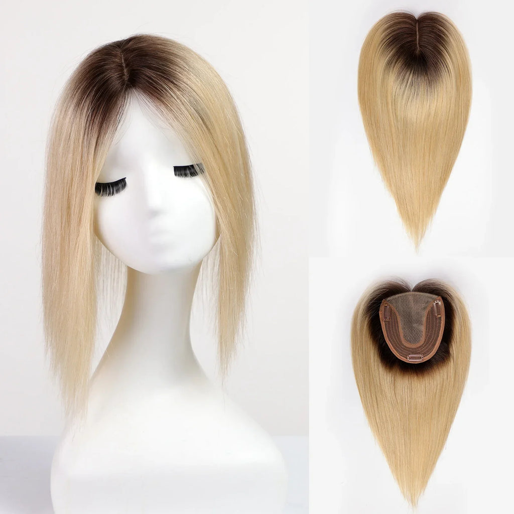 Silk Base Remy Human Hair Toppers – 12 Inches