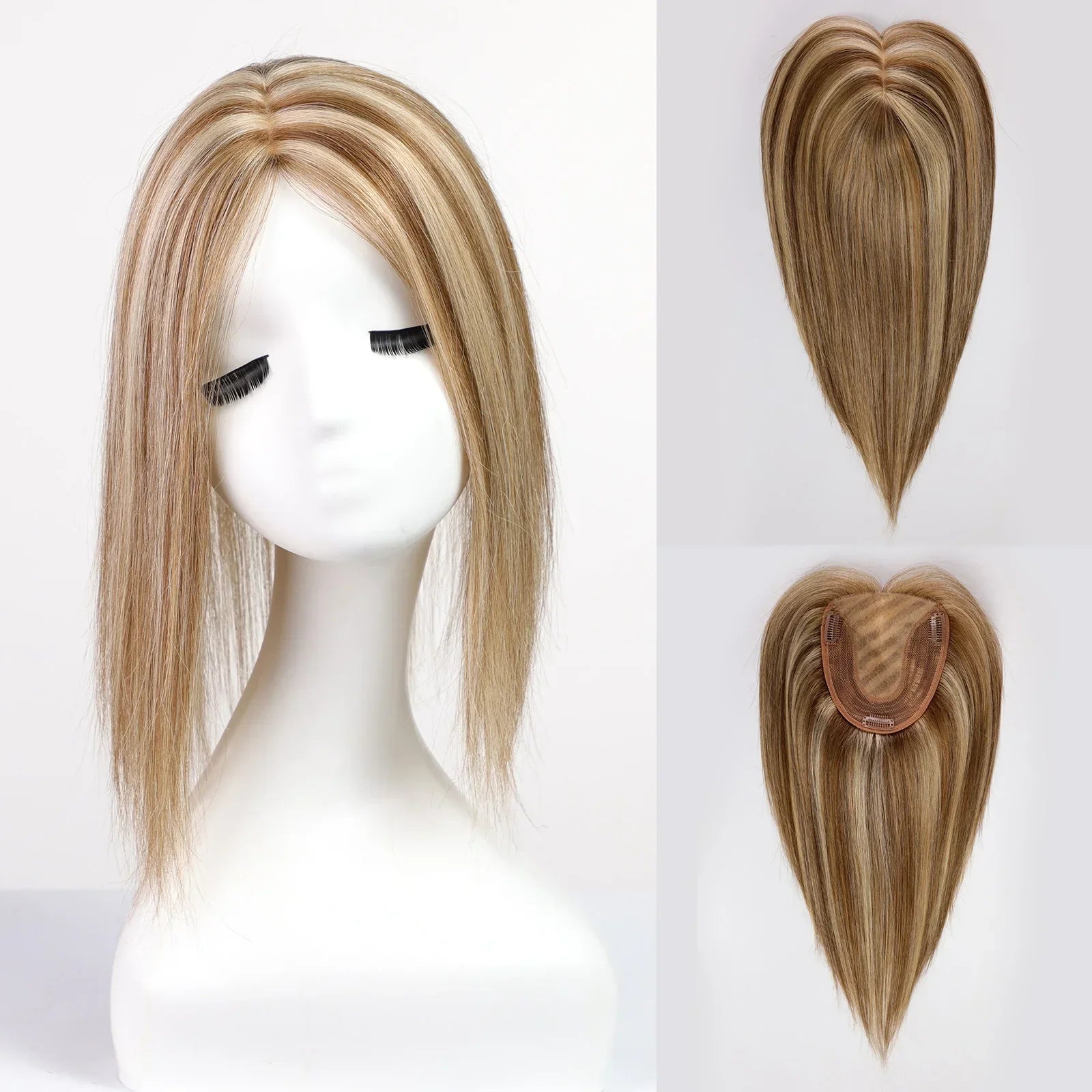 Silk Base Remy Human Hair Toppers – 12 Inches