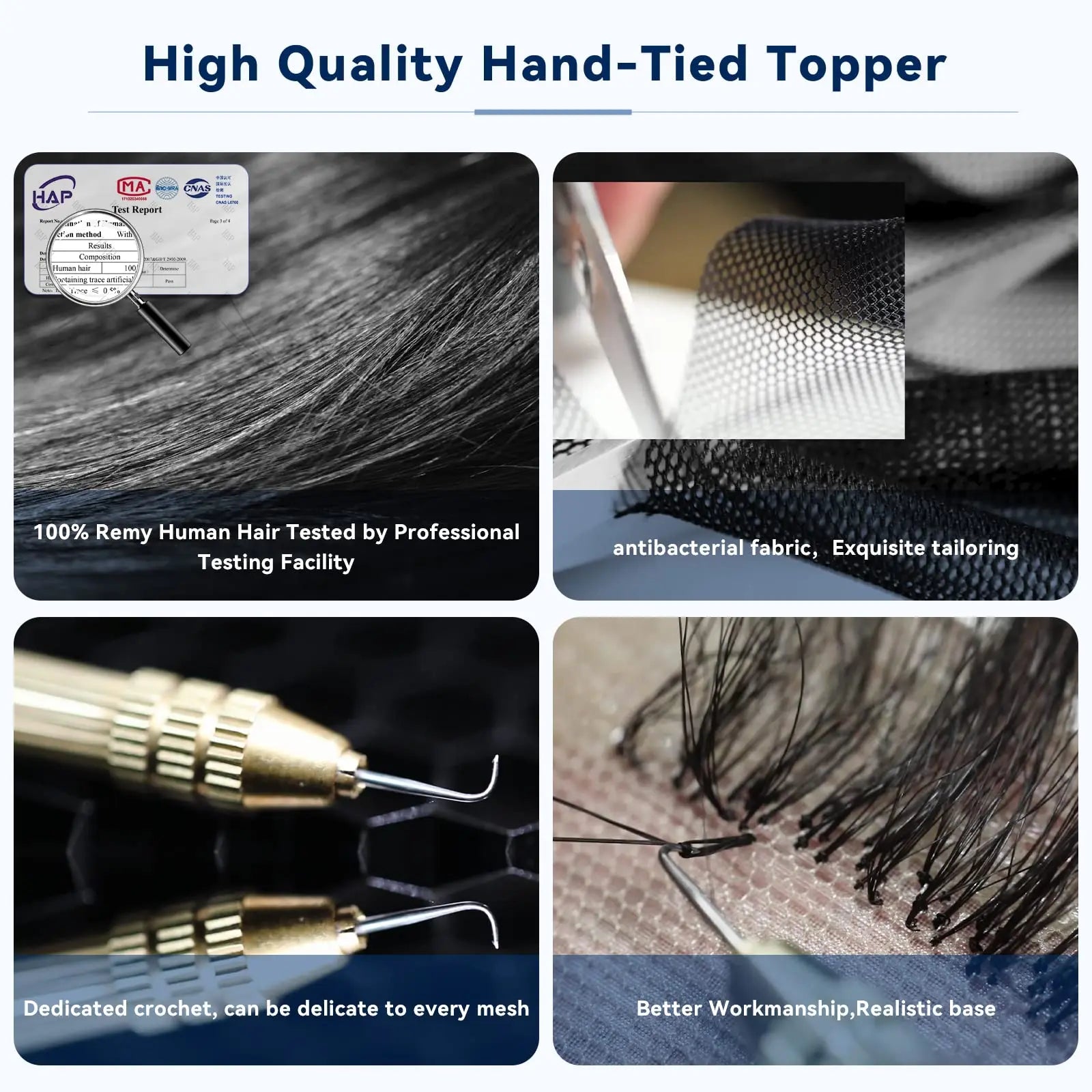 Ash Gray Brown Remy Human Hair Topper – 12 Inch