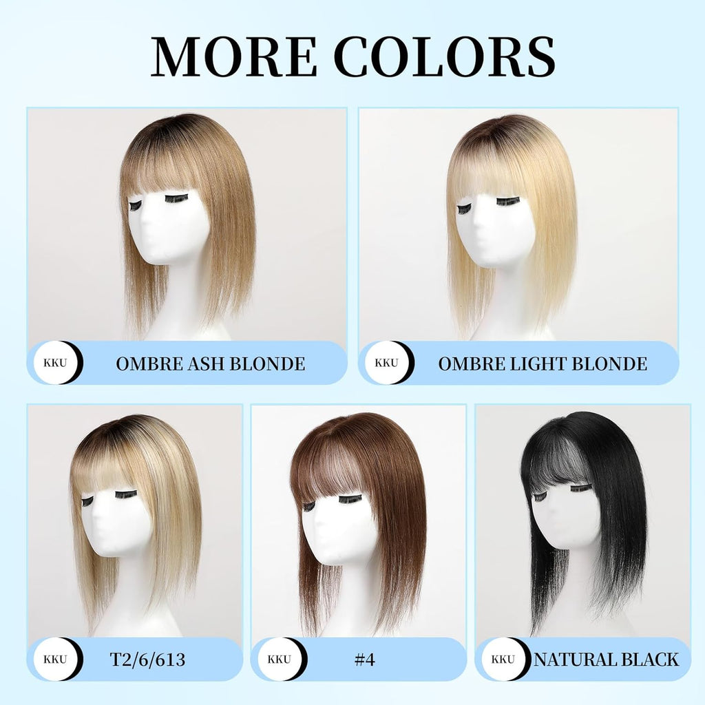 12 inch Remy Human Hair Toppers for Women with Thinning Hair