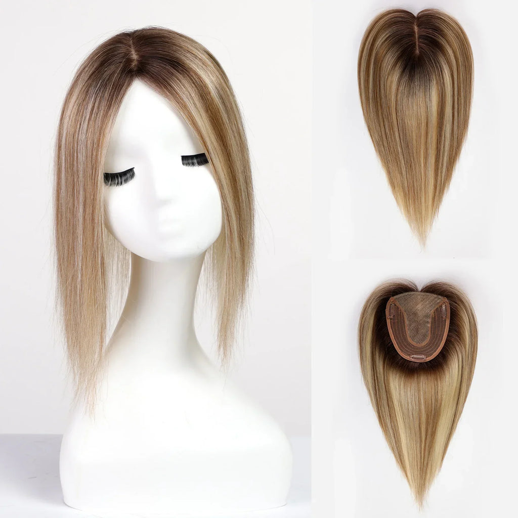 Silk Base Remy Human Hair Toppers – 12 Inches