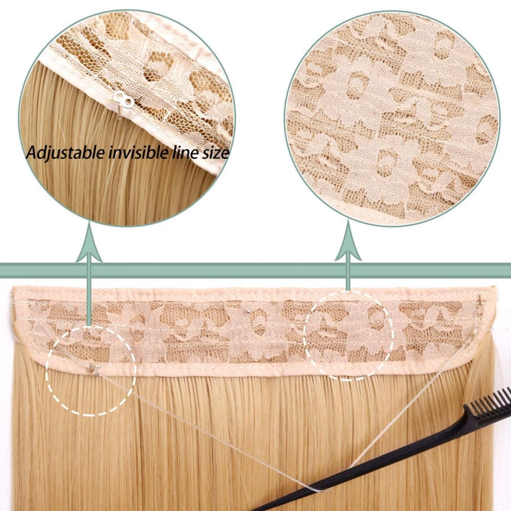 Synthetic Long Straight Wire Hair Extension – Easy No Clips (16-32 Inch Options)